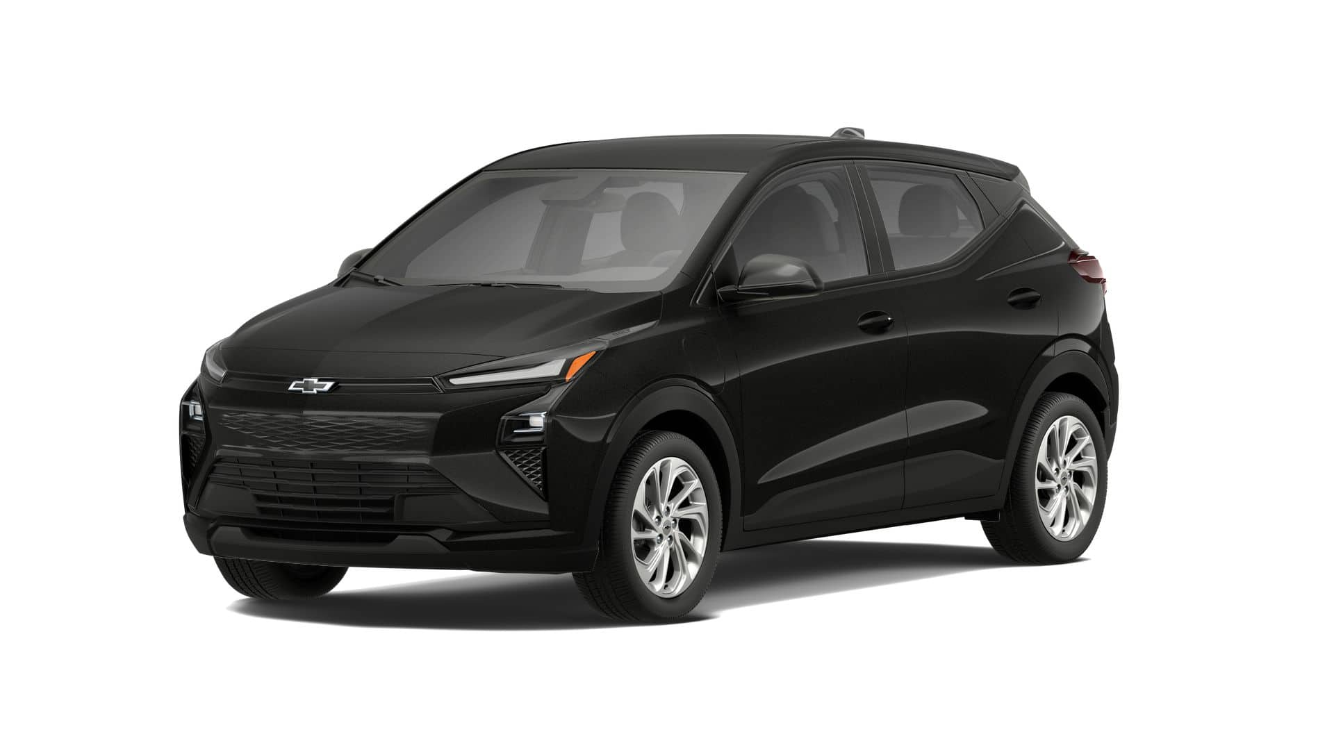 2027 Chevrolet Bolt LT in Mosaic Black Metallic — front three-quarter view