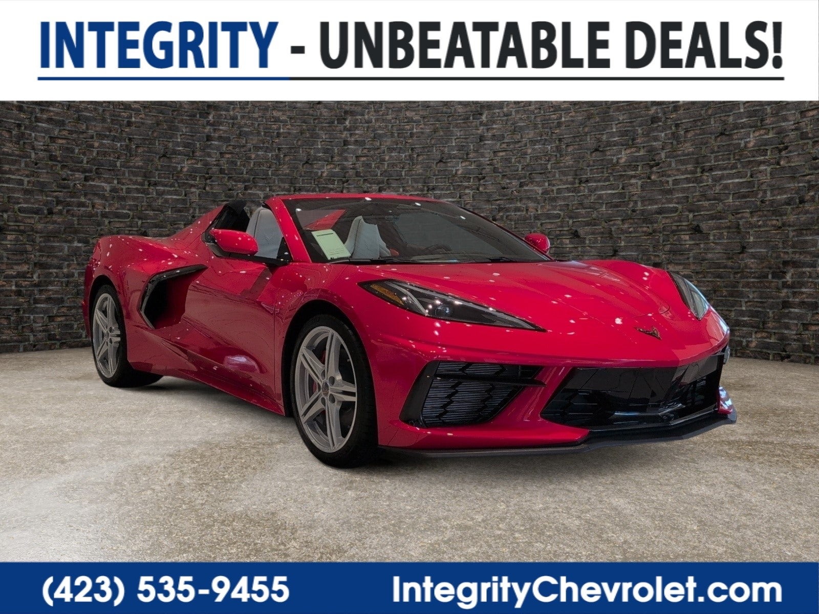 2026 Chevrolet Corvette Stingray 1LT in Torch Red — front three-quarter view