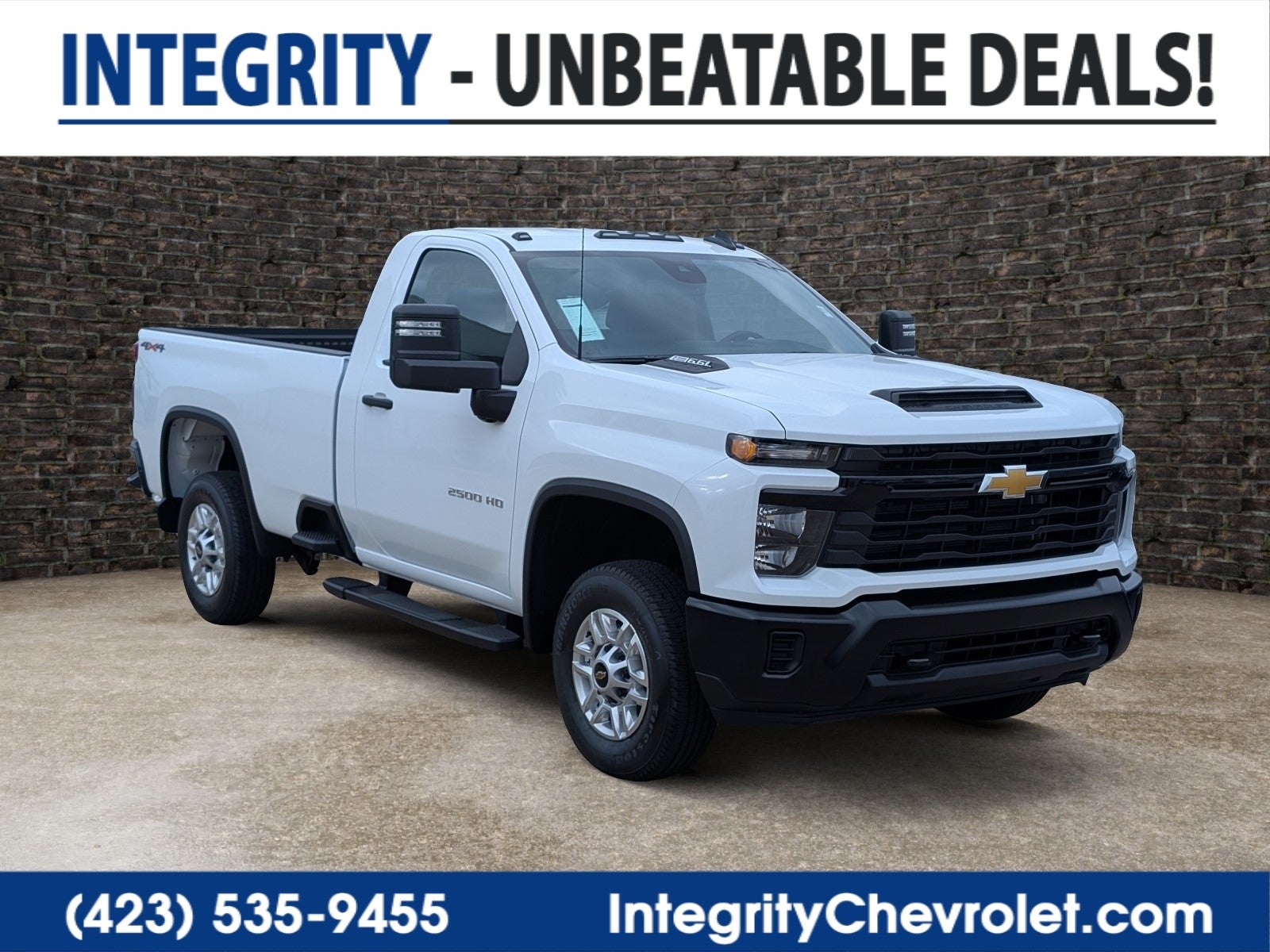 2026 Chevrolet Silverado 2500 HD WT in Summit White — front three-quarter view