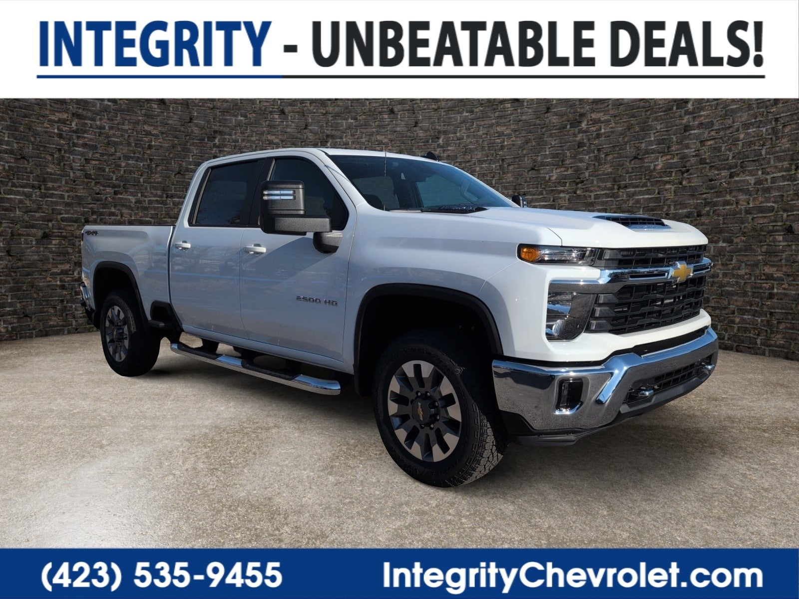 2026 Chevrolet Silverado 2500 HD LT in Summit White — front three-quarter view