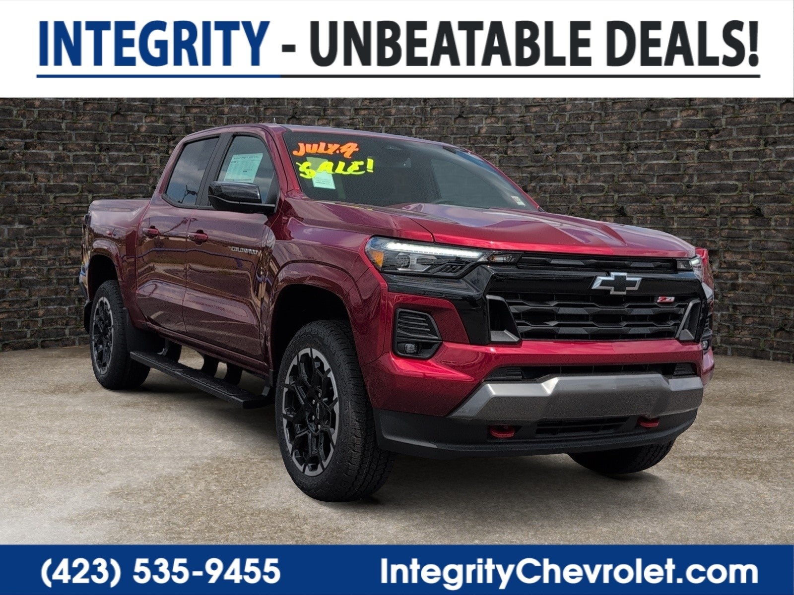 2026 Chevrolet Colorado Z71 in Radiant Red Tintcoat — front three-quarter view