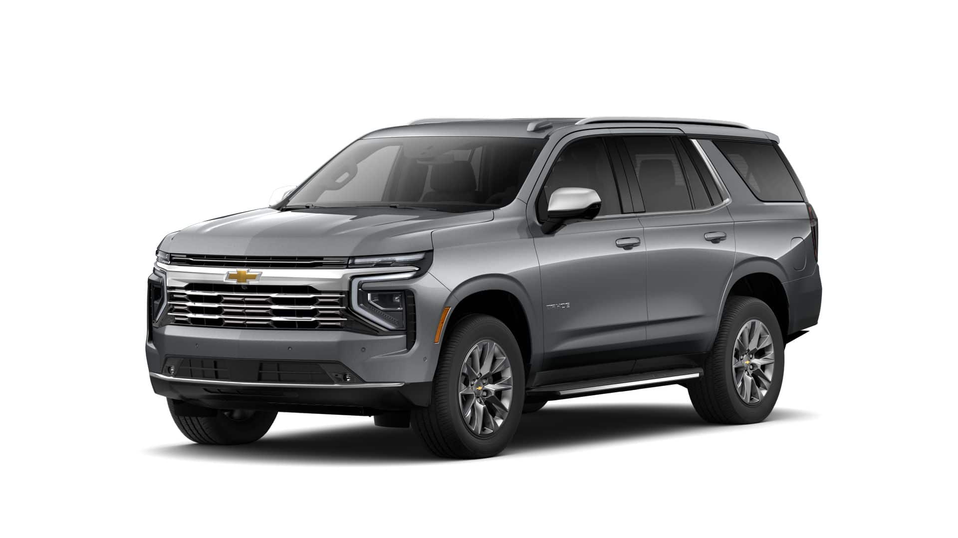 2026 Chevrolet Tahoe Premier in Sterling Gray Metallic — front three-quarter view