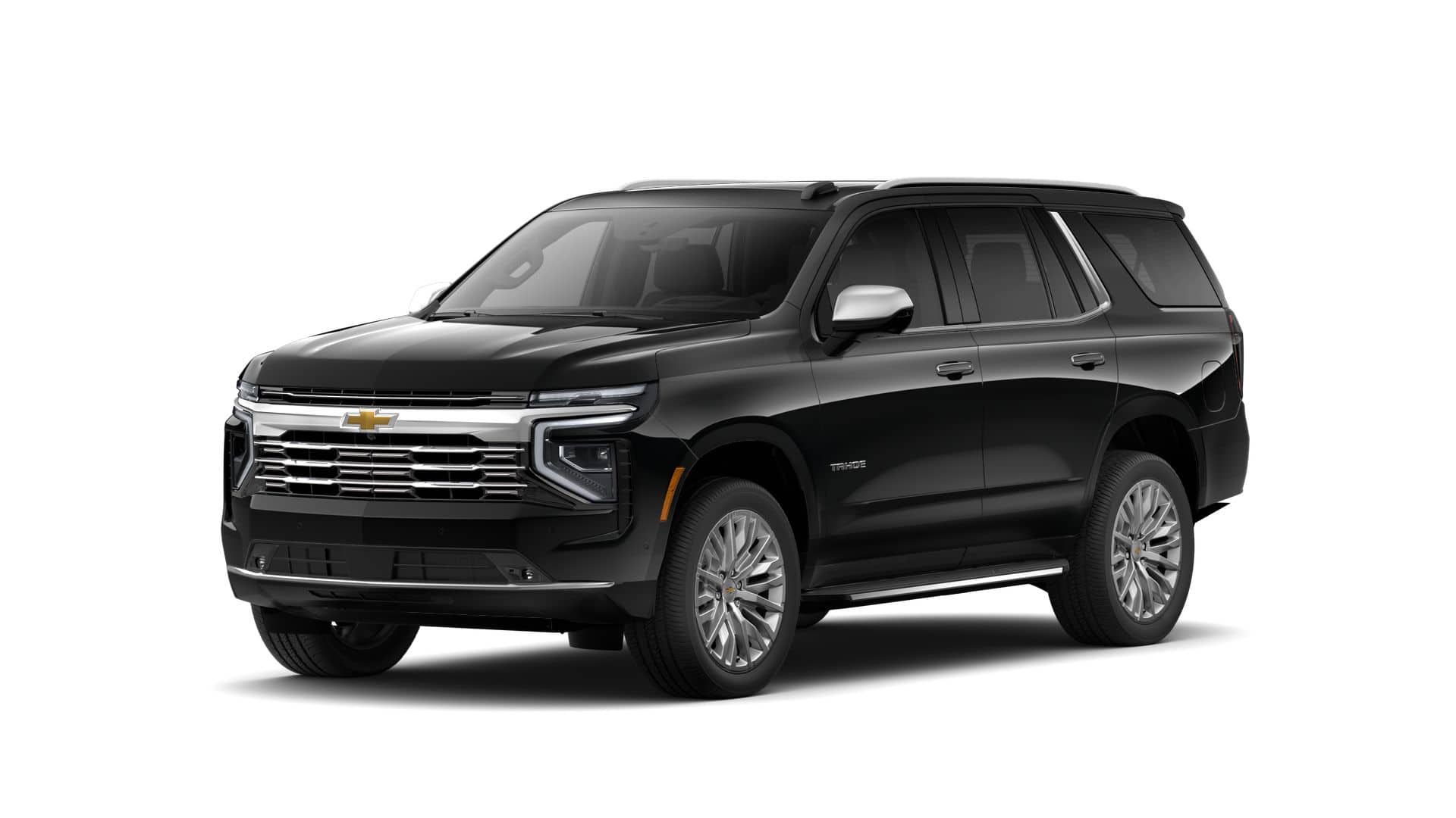 2026 Chevrolet Tahoe Premier in Black — front three-quarter view
