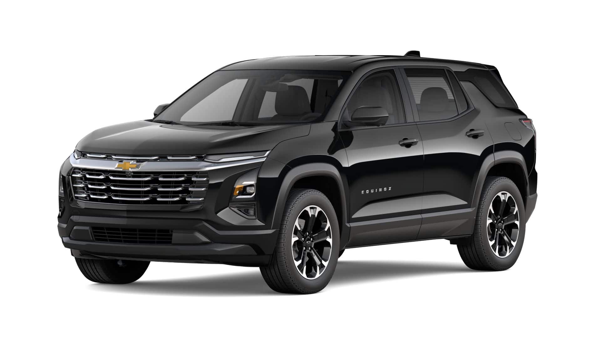 2027 Chevrolet Equinox LT in Mosaic Black Metallic — front three-quarter view