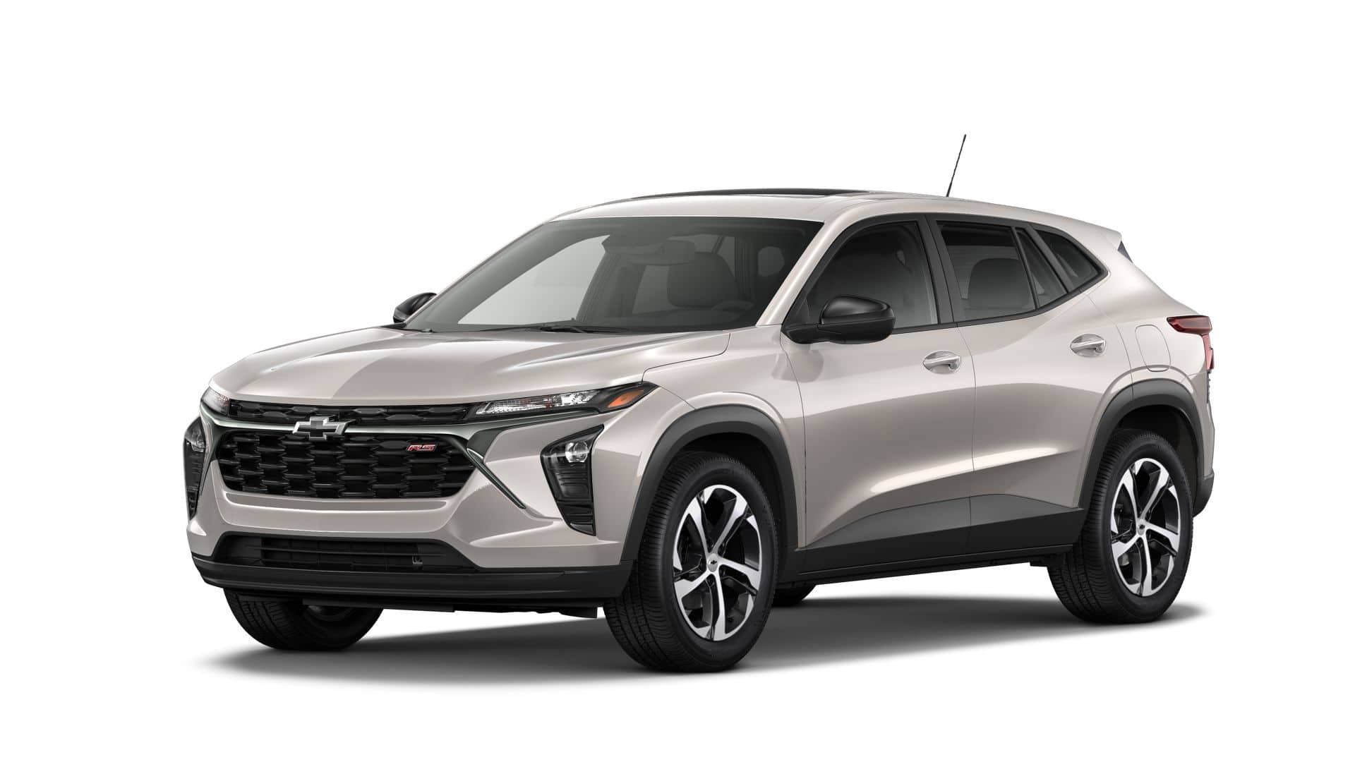 2026 Chevrolet Trax 1RS in White Sands — front three-quarter view
