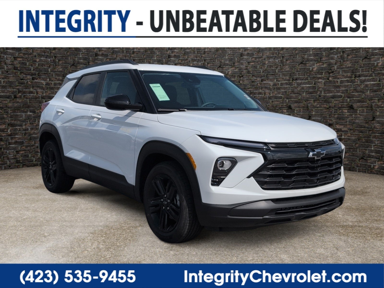 2026 Chevrolet Trailblazer LT in Summit White — front three-quarter view